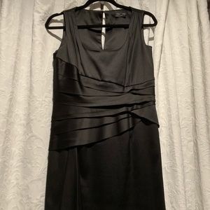 LBD- cocktail dress black satin dress Max&Cleo